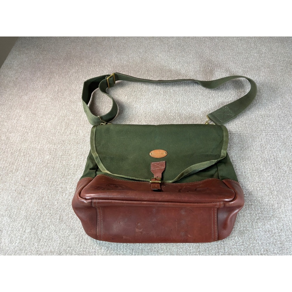 Vintage 1988 Ducks Unlimited Federal Diamond Bluff Canvas Leather Field Bag USA